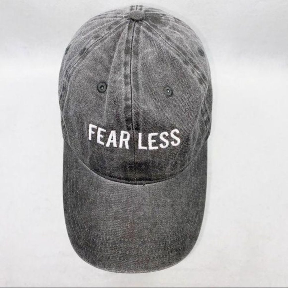 Fearless Embroidered Acid Wash Baseball Cap OSFM - Picture 7 of 10